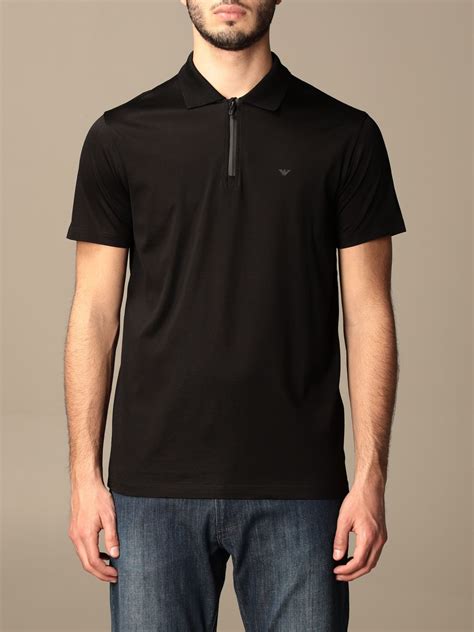 polo negro armani|emporio armani polo.